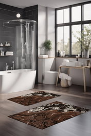 Mijölnir Juego de alfombrillas de baño CT-5032 de 2 piezas, Multicolor